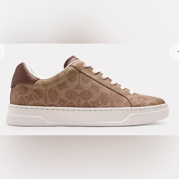 Coach Women's Brown and Cream Sneakers - Picture 2 of 6